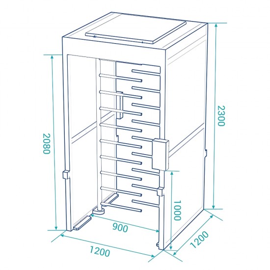 DS401WS Height Turnstile